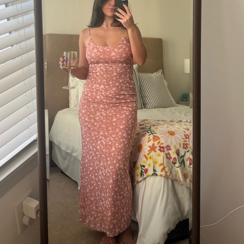 Princess Polly Light Pink Floral Maxi Dress